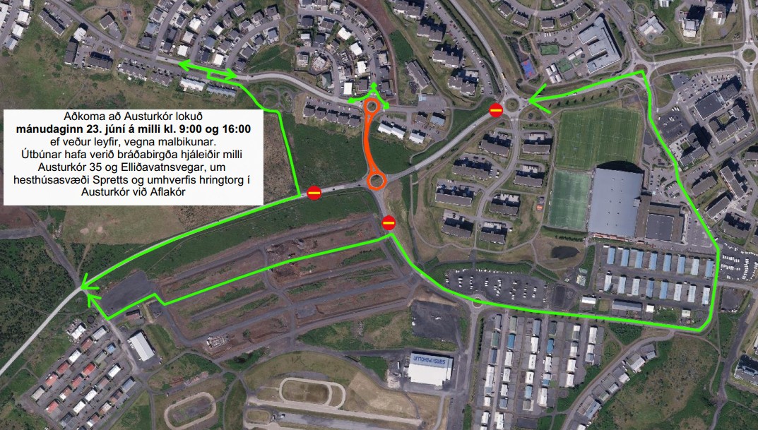 Austurkór lokunartilkynning Austurkór lokunartilkynning