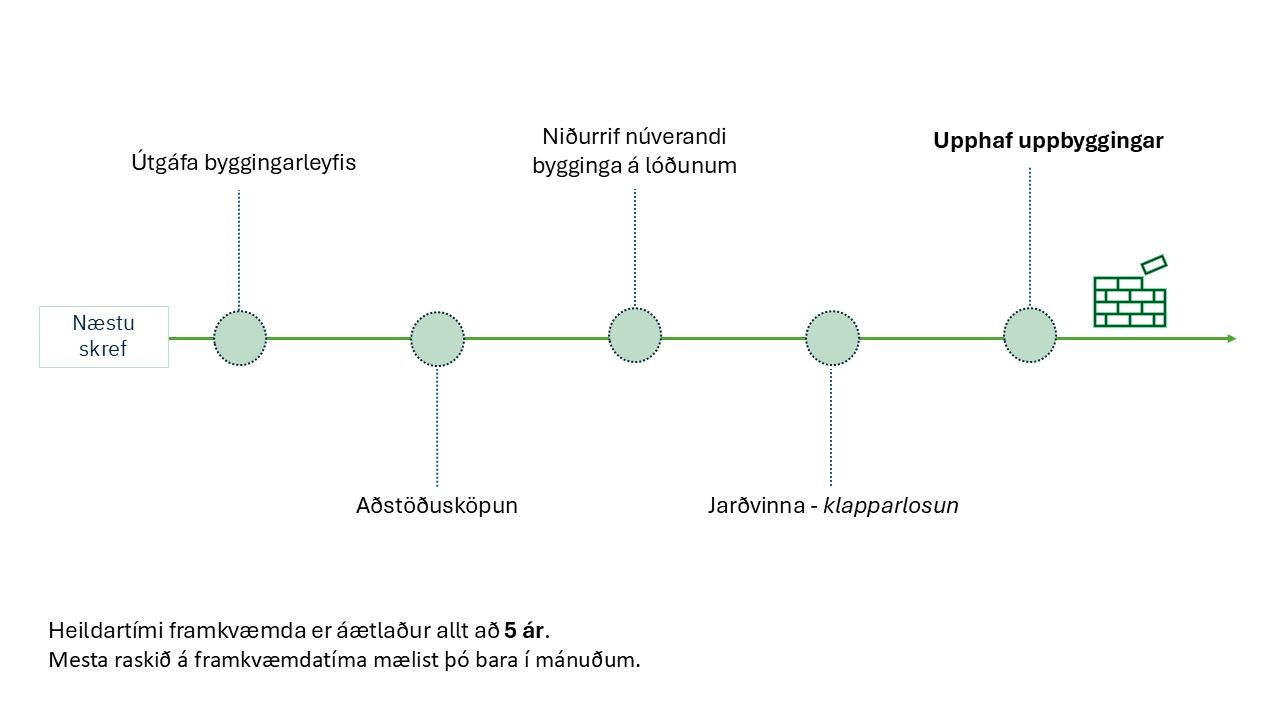 Tímalína næstu 5 árin Næstu skref
