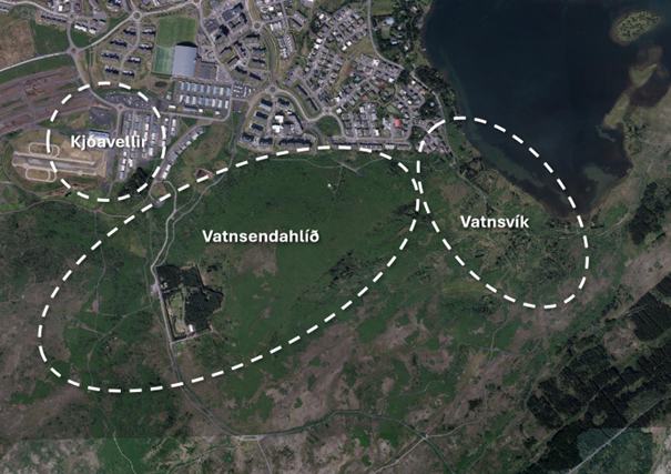 Vatnsendahlíð kort Vatnsendahlíð kort