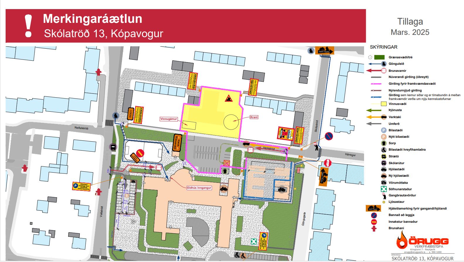 Merkingaráætlun Skólatröð Merkingaráætlun